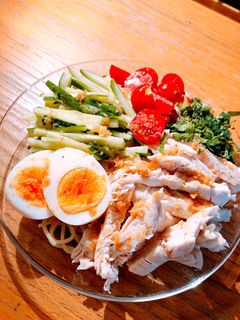 糖質ゼロ麺の生姜香る冷やし中華-レシピのメイン写真