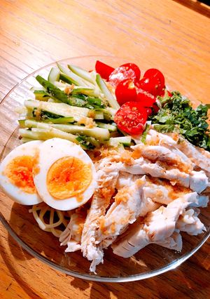 糖質ゼロ麺の生姜香る冷やし中華-レシピのメイン写真