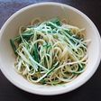 水菜とジャコの簡単パスタ