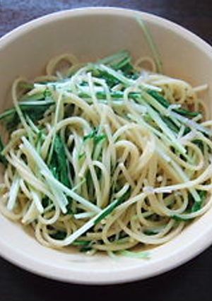 水菜とジャコの簡単パスタ-レシピのメイン写真