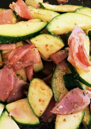 夏野菜ズッキーニとベーコン炒め-レシピのメイン写真