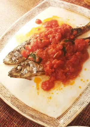 鰯のソテー、トマトソース。(o^^o)♪-レシピのメイン写真