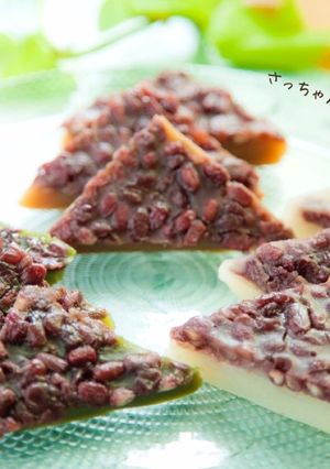 レンジで簡単⁂もちもち三色水無月-レシピのメイン写真