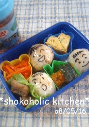 なんちゃってキャラ弁♬お絵かきおにぎり-レシピのメイン写真