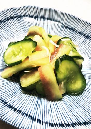 ビニール袋で簡単★スイカの皮の浅漬け-レシピのメイン写真