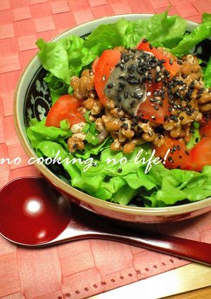 ご飯の代わりに♪レタスde納豆ポン丼♪-レシピのメイン写真