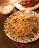 乾燥ポルチーニと舞茸のクリームパスタ。