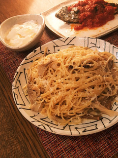 乾燥ポルチーニと舞茸のクリームパスタ。-レシピのメイン写真