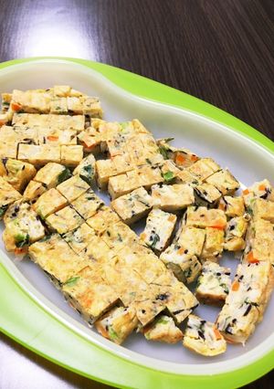 幼児食☆ご飯とひじき入りのお好み焼き-レシピのメイン写真