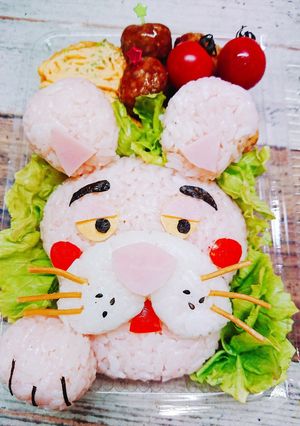ピンクパンサー♪キャラ弁♪♪-レシピのメイン写真
