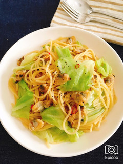 フライパン1つ!あさりとキャベツのパスタ-レシピのメイン写真