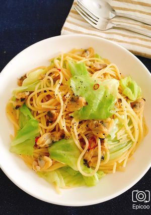フライパン1つ！あさりとキャベツのパスタ-レシピのメイン写真