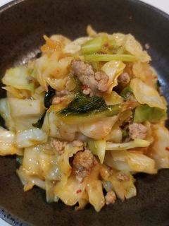 キャベツとひき肉のキムチ炒め-レシピのメイン写真