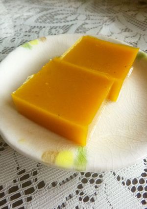 色が綺麗な♡かぼちゃ水ようかん-レシピのメイン写真