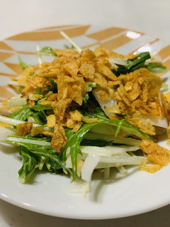 水菜と玉ねぎのポテチサラダ-レシピのメイン写真
