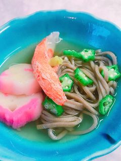 簡単!冷も温も✨あんかけ✨蕎麦とおくら椀-レシピのメイン写真