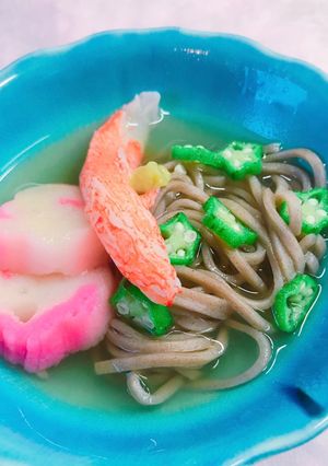 簡単!冷も温も✨あんかけ✨蕎麦とおくら椀-レシピのメイン写真