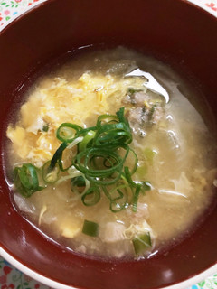 餃子の餡リメイク味噌汁♪-レシピのメイン写真
