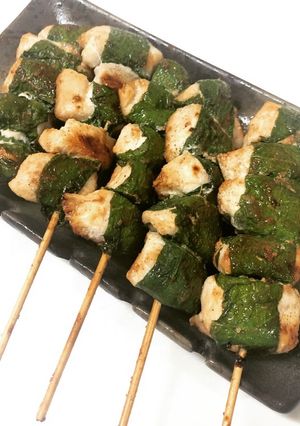 鶏胸肉と大葉の串焼き(鶏胸肉)-レシピのメイン写真