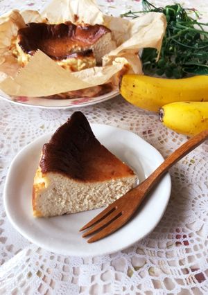 バスク風チーズケーキ♡バナナバスチー-レシピのメイン写真