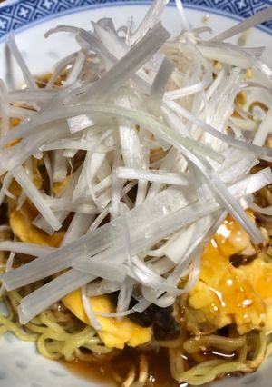 ふわとろ卵とシャキシャキ白髪葱の天津麺♡-レシピのメイン写真