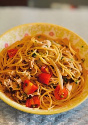 豚こま醤油パスタ-レシピのメイン写真