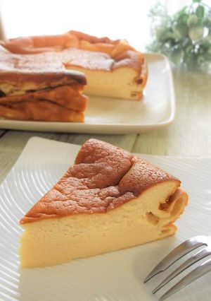 ヨーグルト＆米粉　半熟スフレチーズケーキ-レシピのメイン写真