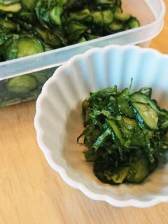 さっぱり美味しい♪きゅうりと大葉の酢の物-レシピのメイン写真