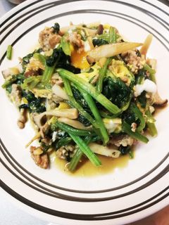 ほうれん草とひき肉の炒め-レシピのメイン写真