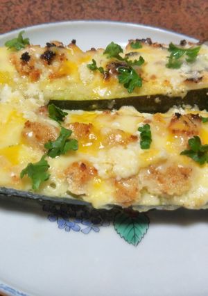 ズッキーニの明太パン粉焼き-レシピのメイン写真