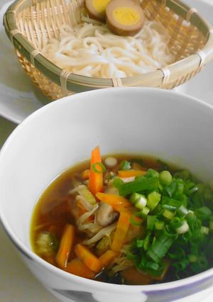 ビタミンたっぷり温つけ麺-レシピのメイン写真