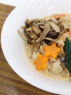 3種きのこのクリームうどん-レシピのメイン写真
