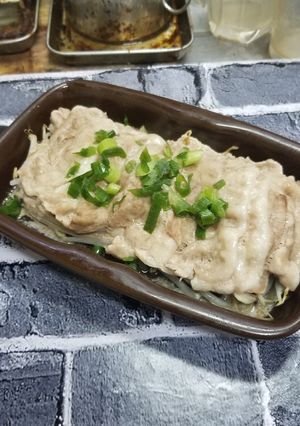 豚バラ肉ともやしのレンジ蒸ししゃぶ-レシピのメイン写真