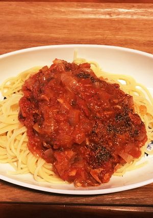 鯖トマソースのパスタ-レシピのメイン写真