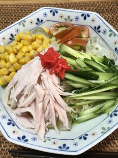 サッポロ一番塩ラーメンで冷やし和え麺-レシピのメイン写真