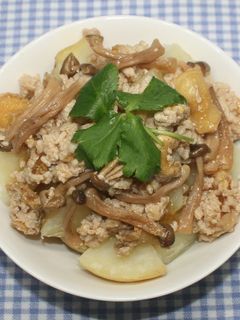 NHK乾燥しめじでジャガイモのそぼろあん-レシピのメイン写真