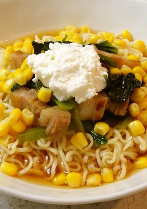 小松菜と塩豚の冷やしラーメン-レシピのメイン写真