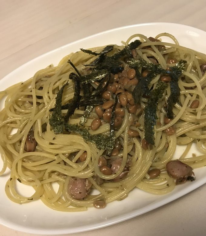 納豆バジルパスタ-レシピのメイン写真