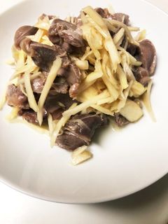 簡単!新生姜と砂肝のおつまみ-レシピのメイン写真