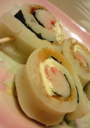 お弁当に簡単〰ちくわ&カニカマクルクル❤-レシピのメイン写真