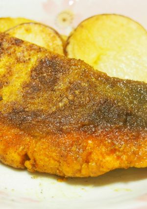鮭のカレー粉カリカリ焼き♪カレー粉香る♪-レシピのメイン写真