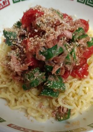 塩とんこつオクラサラダ冷やしラーメン-レシピのメイン写真