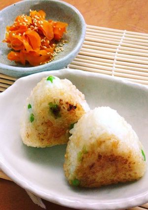 枝豆のこんがりバター醤油焼きおにぎり-レシピのメイン写真