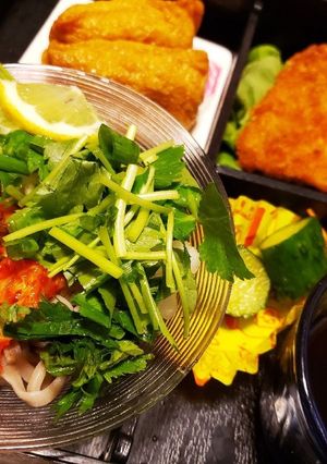 夏にさっぱりとキムチ薬味蕎麦定食-レシピのメイン写真