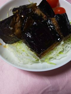茄子のひき肉とにらの挟み焼きすき焼味-レシピのメイン写真