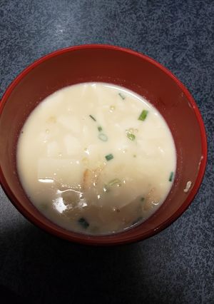 豆腐と柚子の豆乳スープ♪-レシピのメイン写真