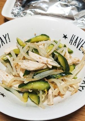 低糖質！もやしとキュウリのごま和え-レシピのメイン写真