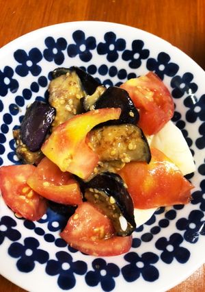 超簡単！トマトとナスのごまぽん サラダ-レシピのメイン写真