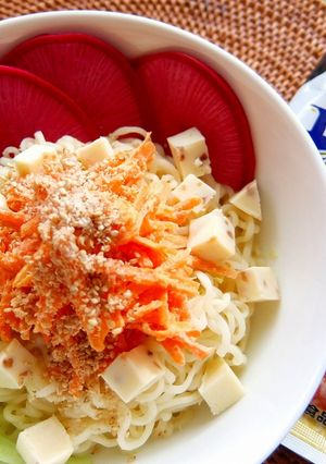 サッポロ一番！ツナ人参の冷やし塩ラーメン-レシピのメイン写真