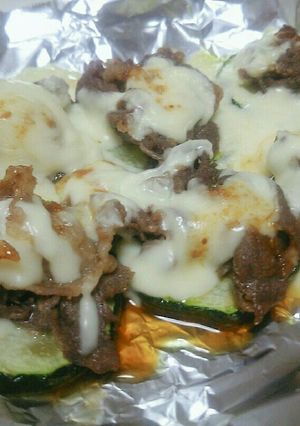ズッキーニと牛肉のチーズ焼き-レシピのメイン写真